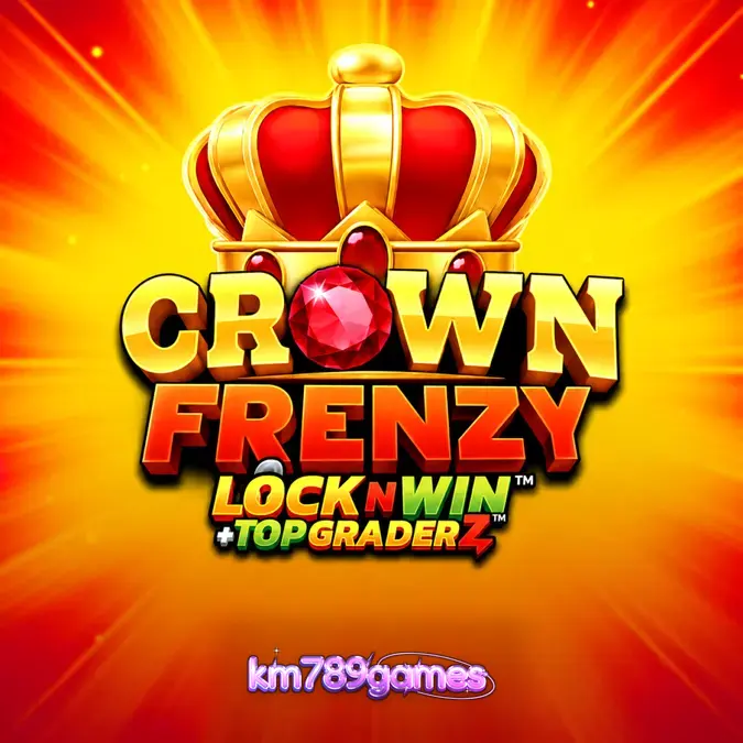 Tampilan layar permainan slot Crown Frenzy LockNWin dengan simbol mahkota dan fitur LockNWin yang aktif.